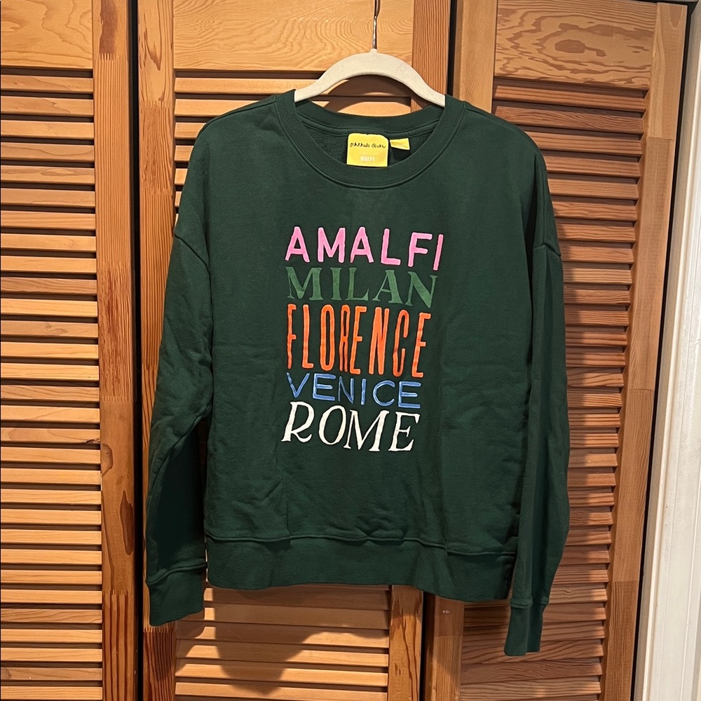 Maeve Green Graphic Sweater